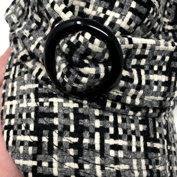 Wool Tweed Newsboy Cap Grey Black Bill Black Detail Tween Newsie Style main image 5